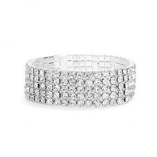 Rhinestone Stretch Bracelet 5 Rows - STREET SMART LEGACY CLOTHING