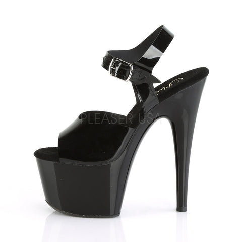 Adore 708N Ankle Strap 7 Inch Platforms Black Jelly - STREET SMART LEGACY CLOTHING