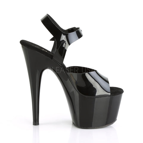 Adore 708N Ankle Strap 7 Inch Platforms Black Jelly - STREET SMART LEGACY CLOTHING
