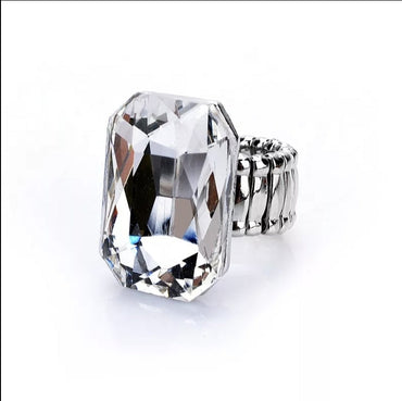 Clear Stretch Resin Stone Ring
