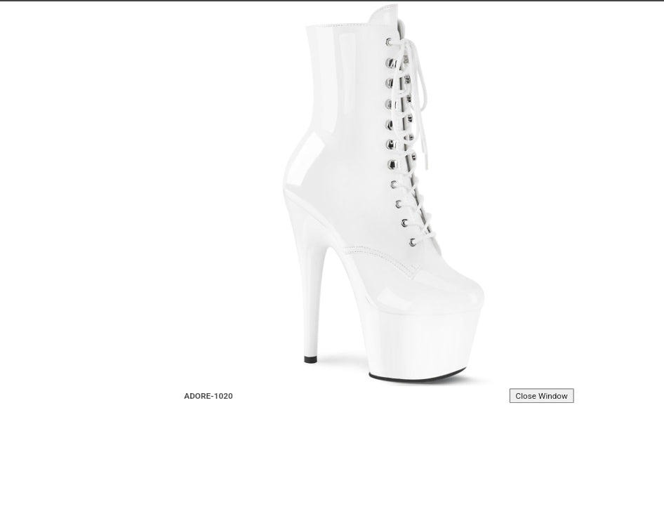 Adore 1020 White Patent 7-Inch Boots