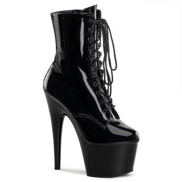 Adore 1020 Black Patent 7 Inch Boots - STREET SMART LEGACY CLOTHING
