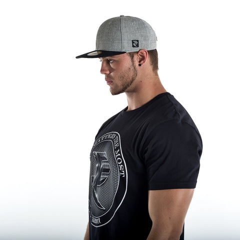 Grey Marle/Black Snapback Cap - STREET SMART LEGACY CLOTHING